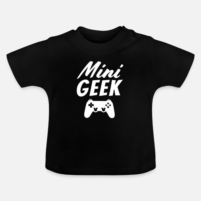 Geek Junior - T-shirt bio col rond Bébé - noir