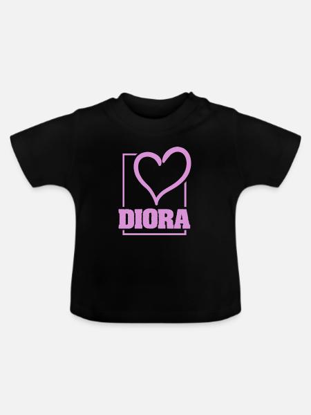 Bachelorette Diora - Baby Bio-T-Shirt mit Rundhals - Schwarz