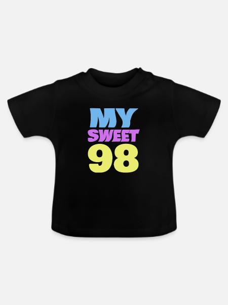 98 - Baby Bio-T-Shirt mit Rundhals - Schwarz