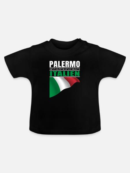 Palermo - Baby Bio-T-Shirt mit Rundhals - Schwarz