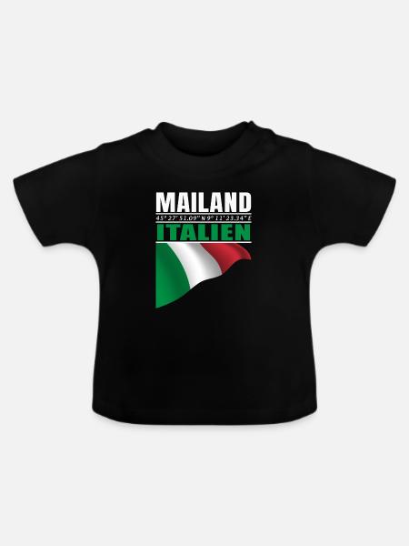 Mailand - Baby Bio-T-Shirt mit Rundhals - Schwarz