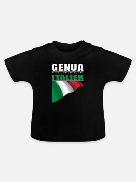 Genua - Baby Bio-T-Shirt mit Rundhals - Schwarz