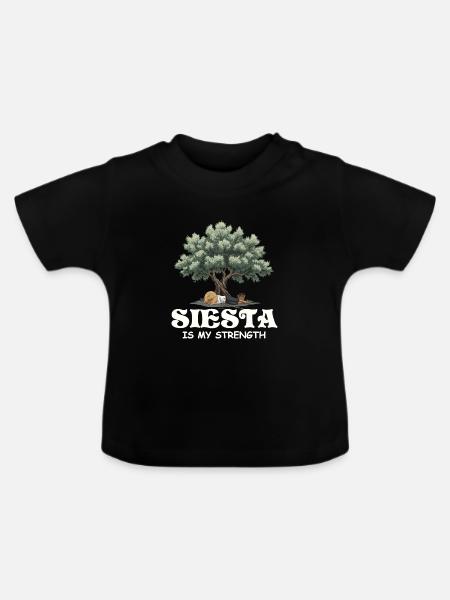Siesta - Baby Bio-T-Shirt mit Rundhals - Schwarz