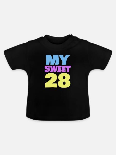28 - Baby Bio-T-Shirt mit Rundhals - Schwarz