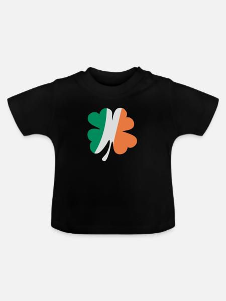Irland - Baby Bio-T-Shirt mit Rundhals - Schwarz