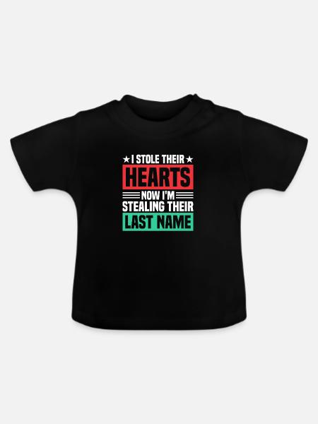 Adoptiert Adoptien Pflegevater Pflegemutter - Baby Bio-T-Shirt mit Rundhals - Schwarz