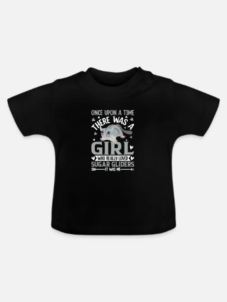 Kurzkopfgleitbeutler - Baby Bio-T-Shirt mit Rundhals - Schwarz