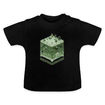 Retro Gaming - Baby Organic T-Shirt with Round Neck - black - Front