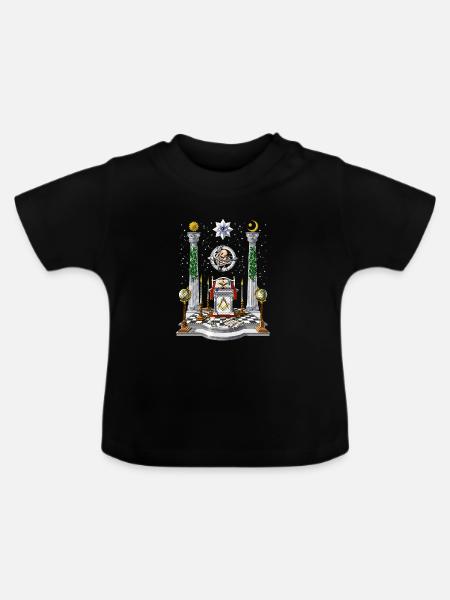 Altar der Freimaurerloge - Baby Bio-T-Shirt mit Rundhals - Schwarz