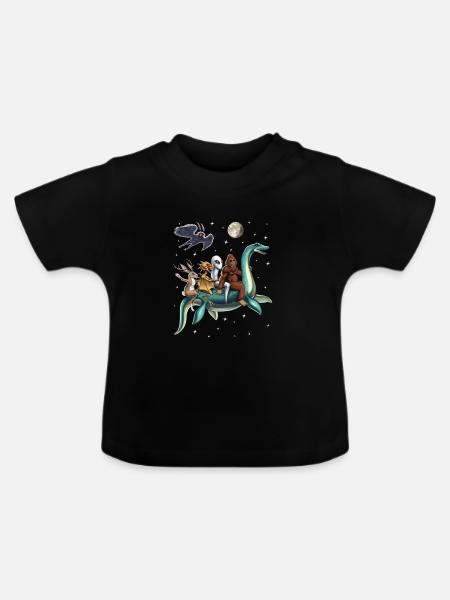 Die Reise der Kryptiden - Baby Bio-T-Shirt mit Rundhals - Schwarz