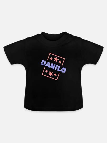 Geschenk für Danilo - Baby Bio-T-Shirt mit Rundhals - Schwarz