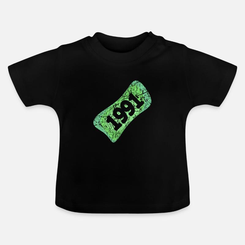 Witzig 1991 - T-shirt bio col rond Bébé - noir