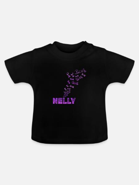 Spaß Nelly - Baby Bio-T-Shirt mit Rundhals - Schwarz