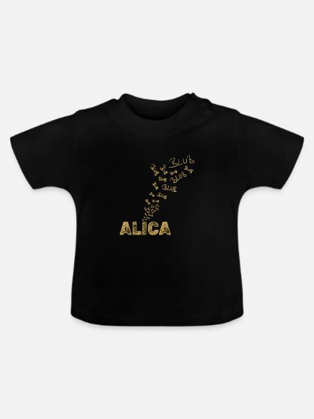 Geschenk für Alica - Baby Bio-T-Shirt mit Rundhals - Schwarz
