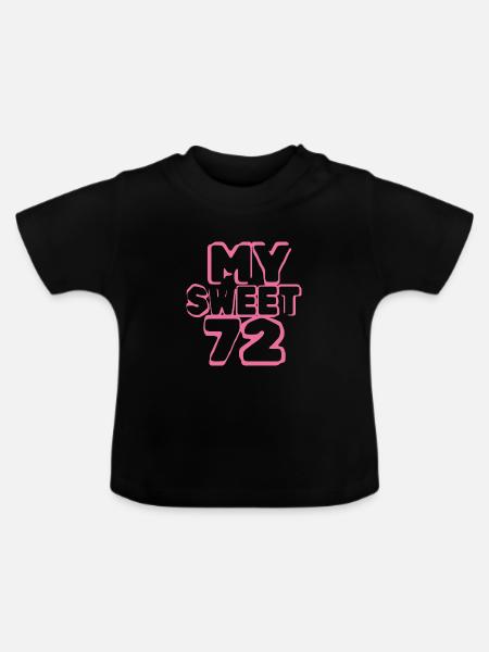 72 - Baby Bio-T-Shirt mit Rundhals - Schwarz