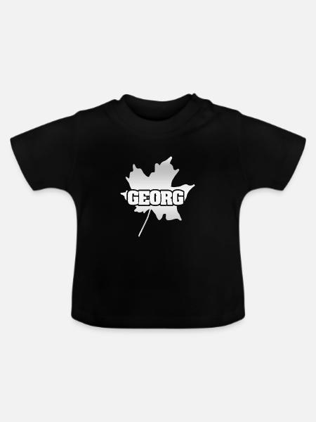 Georg - Baby Bio-T-Shirt mit Rundhals - Schwarz
