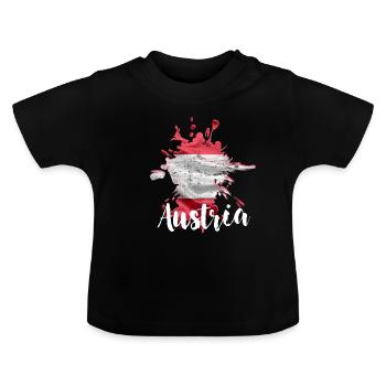 Autriche - T-shirt bio col rond Bébé - noir - Devant