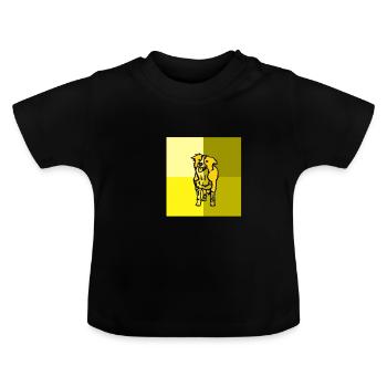 Chiens et chiens - T-shirt bio col rond Bébé - noir - Devant