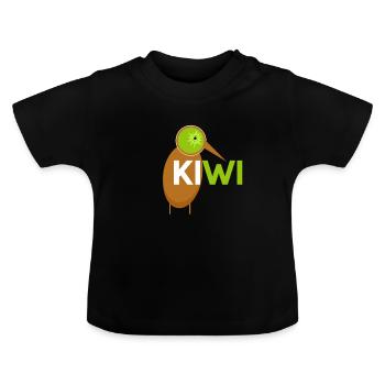 kiwi - T-shirt bio col rond Bébé - noir - Devant