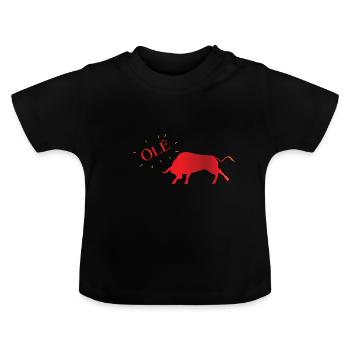 Spain - Baby Organic T-Shirt with Round Neck - black - Front