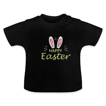 Easter Easter - Baby Organic T-Shirt with Round Neck - black - Front