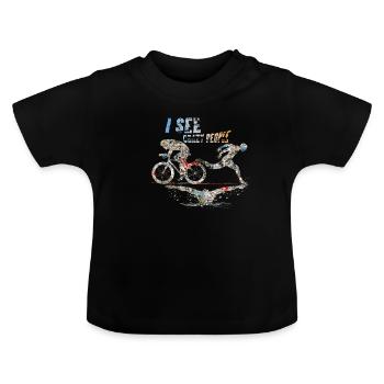 Triathlon sport - Baby Bio-T-Shirt mit Rundhals - Schwarz - Vorne
