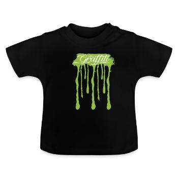 Graffiti graffiti - T-shirt bio col rond Bébé - noir - Devant