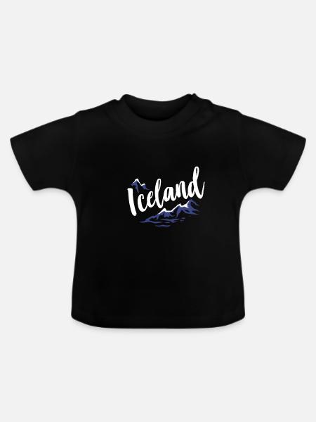 Islande - T-shirt bio col rond Bébé - noir