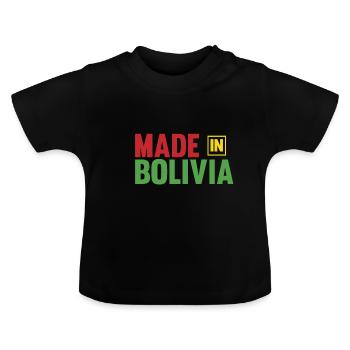 Bolivia - Baby Organic T-Shirt with Round Neck - black - Front
