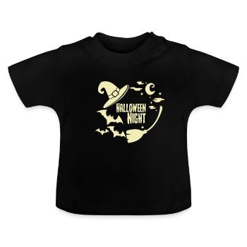 Halloween - Baby biologisch T-shirt met ronde hals - zwart - Voor