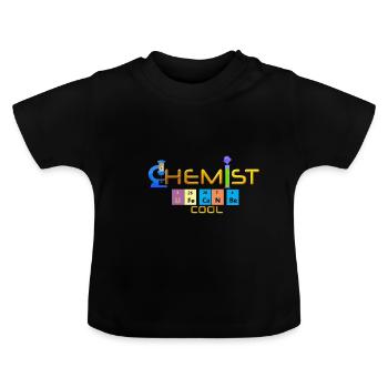 chimiste - T-shirt bio col rond Bébé - noir - Devant