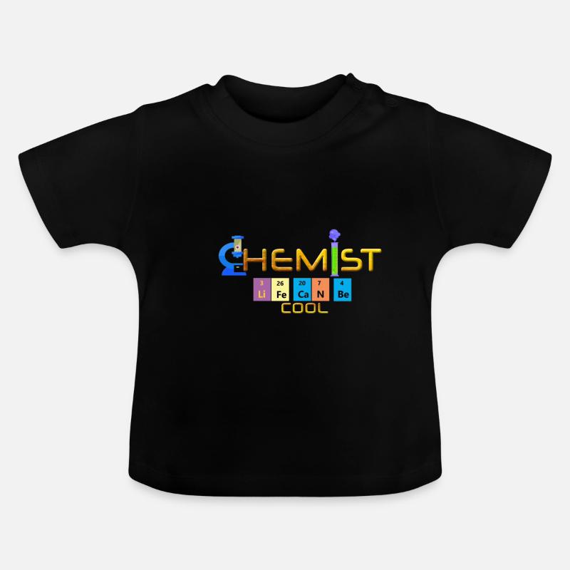 chimiste - T-shirt bio col rond Bébé - noir