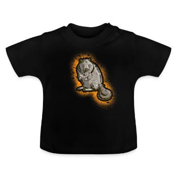 Bieber - Baby Bio-T-Shirt mit Rundhals - Schwarz - Vorne