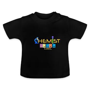 Chimiste - T-shirt bio col rond Bébé - noir - Devant