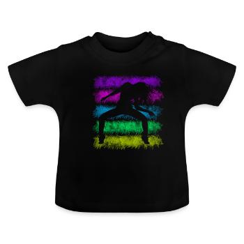 Break dance - T-shirt bio col rond Bébé - noir - Devant