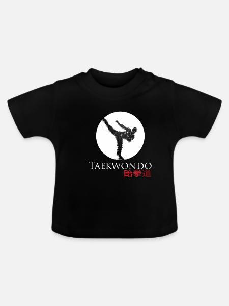 Taek Wondo - Baby Bio-T-Shirt mit Rundhals - Schwarz