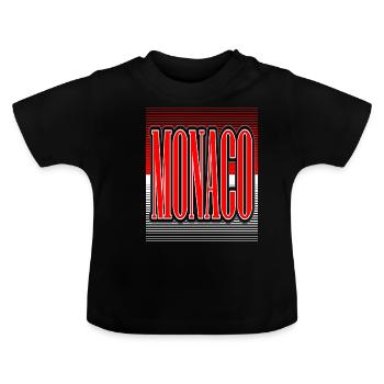 monaco - T-shirt bio col rond Bébé - noir - Devant