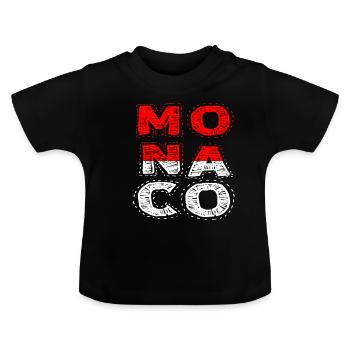 Monaco - T-shirt bio col rond Bébé - noir - Devant
