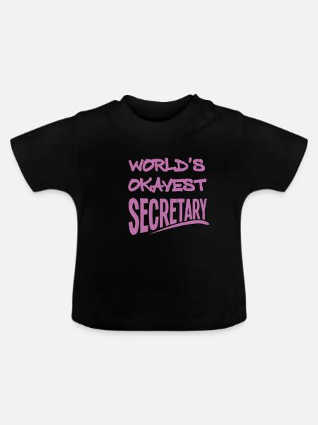 Sekretär - Baby Bio-T-Shirt mit Rundhals - Schwarz