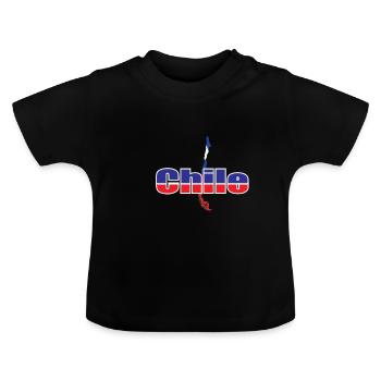 Chile - Baby Bio-T-Shirt mit Rundhals - Schwarz - Vorne