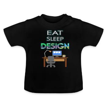 Designer - Künstler - Designen - Baby Bio-T-Shirt mit Rundhals - Schwarz - Vorne