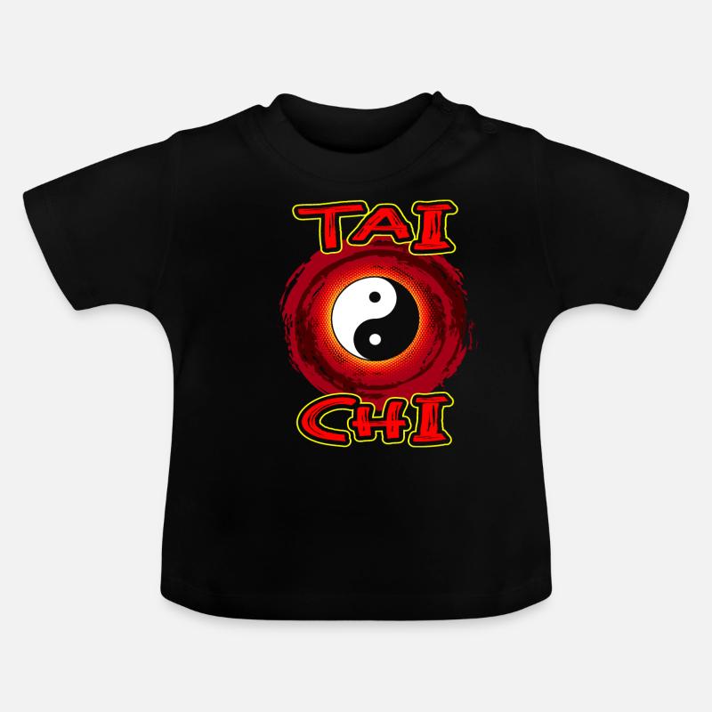 Tai chi - T-shirt bio col rond Bébé - noir