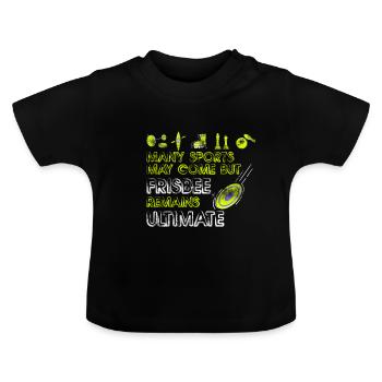 frisbee - T-shirt bio col rond Bébé - noir - Devant