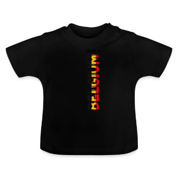 Belgium - Baby Organic T-Shirt with Round Neck - black - Front