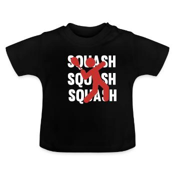 SQUASH - T-shirt bio col rond Bébé - noir - Devant