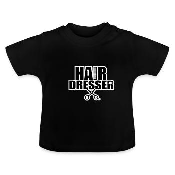 Salon de coiffure Salon de coiffure Salon de coiffure Coiffure Coiffure - T-shirt bio col rond Bébé - noir - Devant