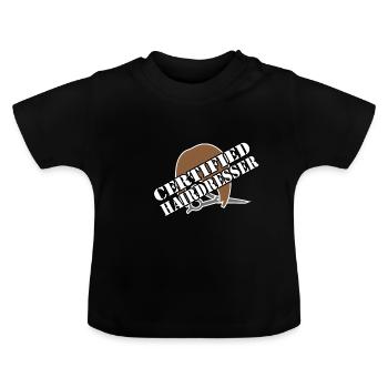 Salon de coiffure Salon de coiffure Salon de coiffure Coiffure Coiffure - T-shirt bio col rond Bébé - noir - Devant
