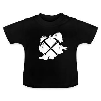 Mines mineurs travailleurs de la solidarité - T-shirt bio col rond Bébé - noir - Devant
