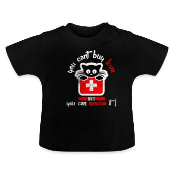 Animal Shelter Animal Keeper Environmental Protection - Baby Organic T-Shirt with Round Neck - black - Front