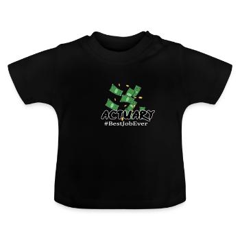 Actuuar chiffres finances assurance cadeau - T-shirt bio col rond Bébé - noir - Devant